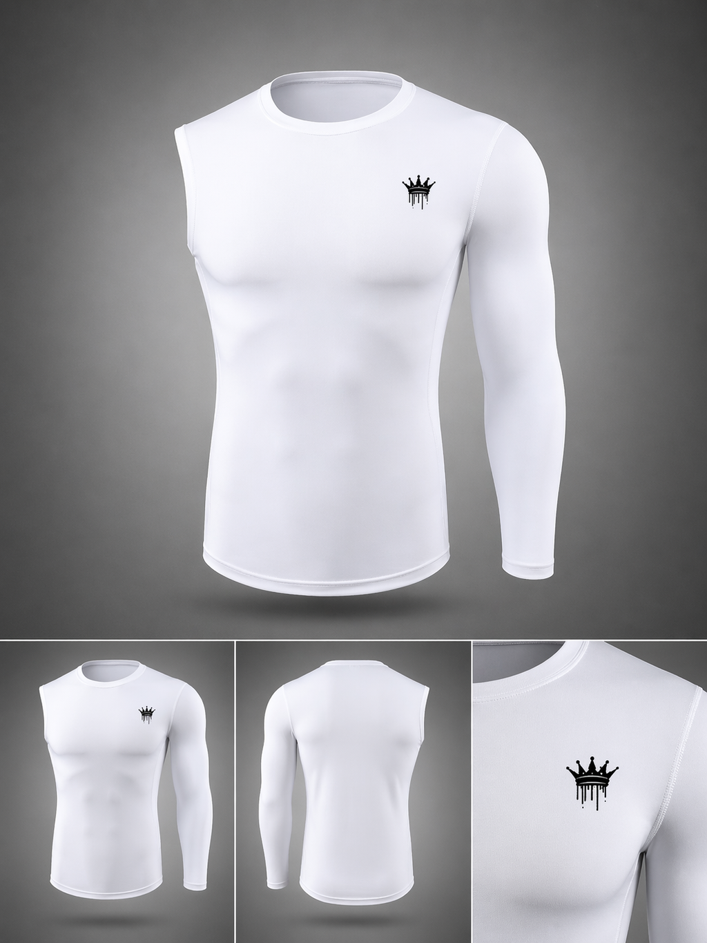 CAMISA DE COMPRESIÓN DE UNA MANGA (BLANCA)