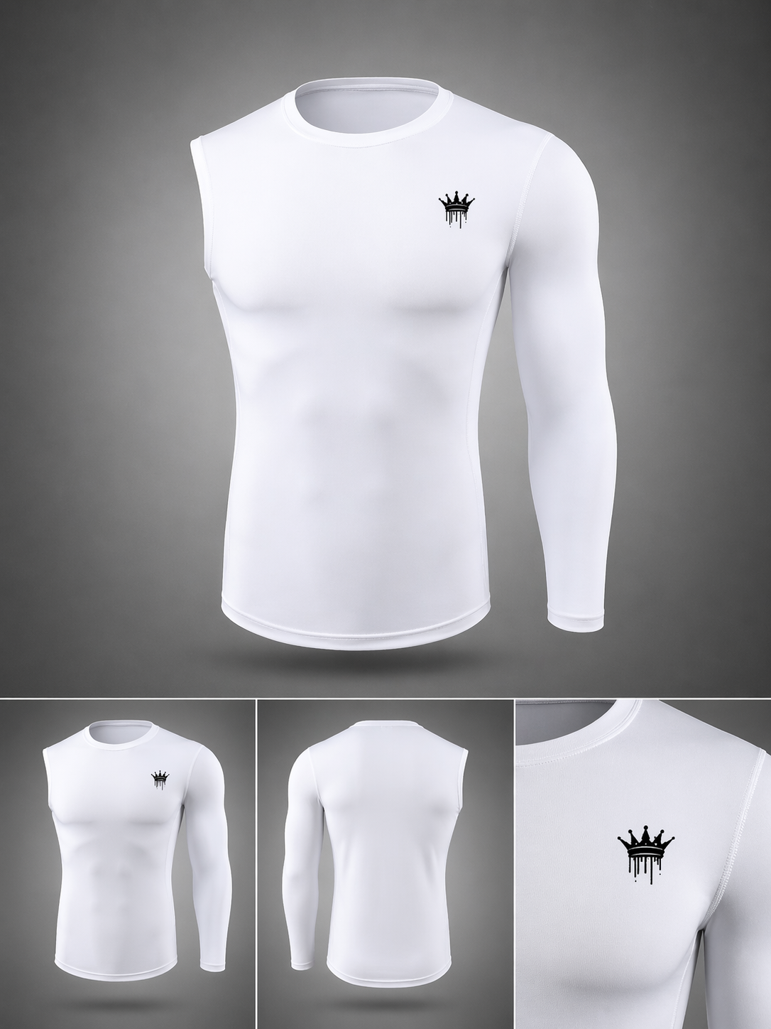 CAMISA DE COMPRESIÓN DE UNA MANGA (BLANCA)
