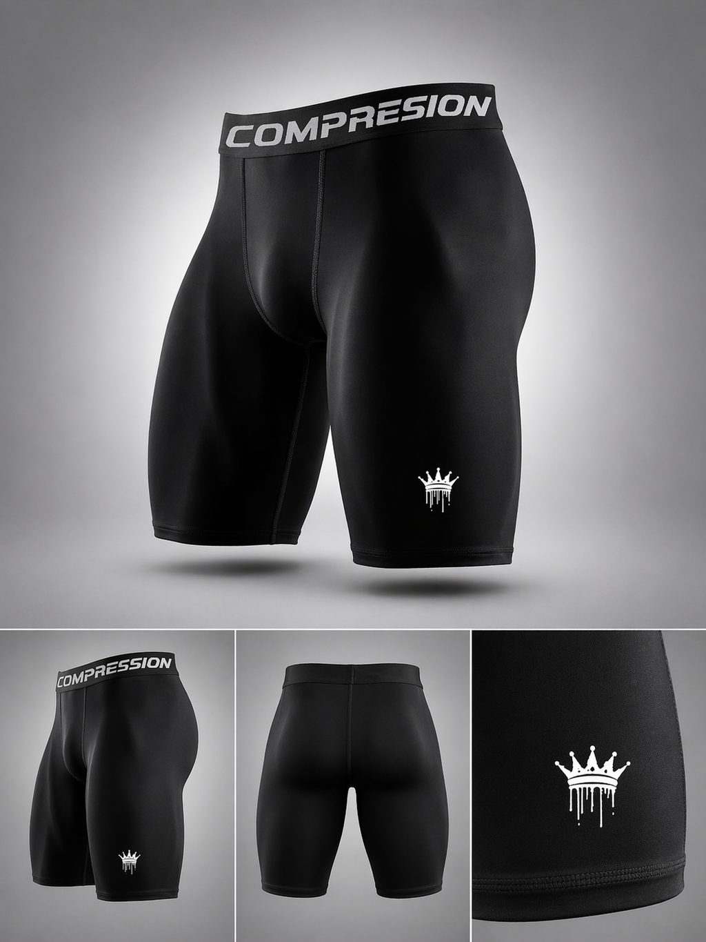 LICRA DE COMPRESIÓN CORTA (NEGRA)