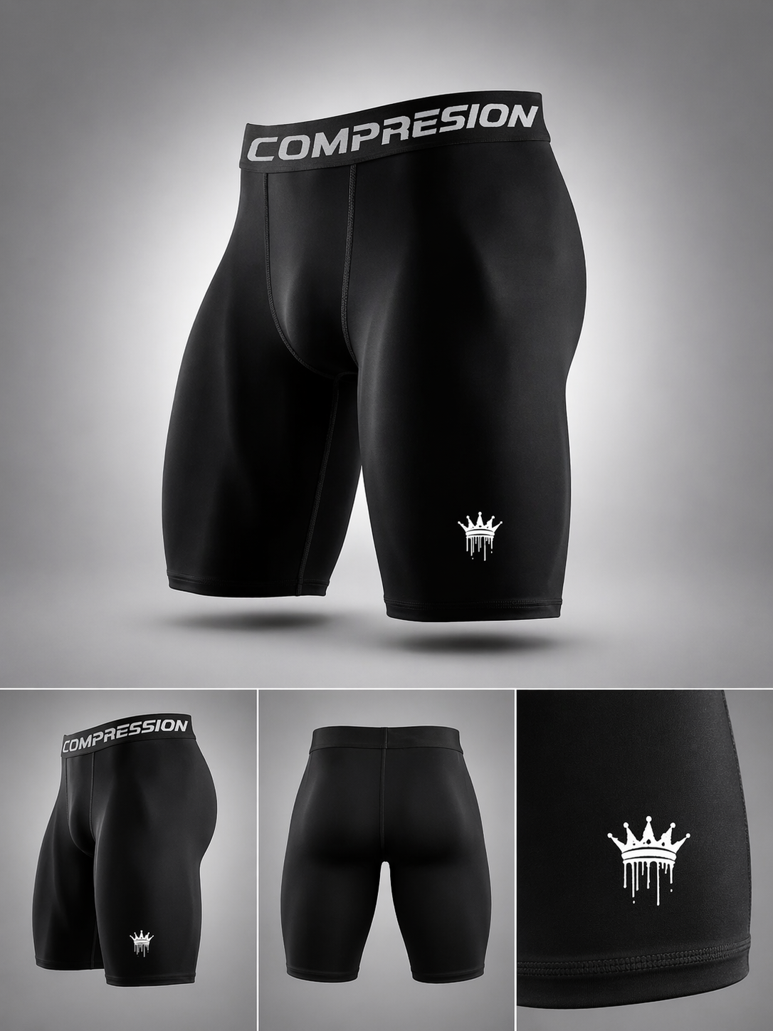 LICRA DE COMPRESIÓN CORTA (NEGRA)